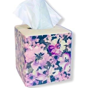 Kassatex • Porcelain Tissue Box Cover • Floral